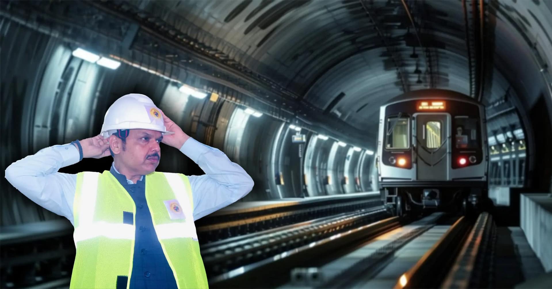 Mumbai Metro - Green flag by Devendra Fadnavis
